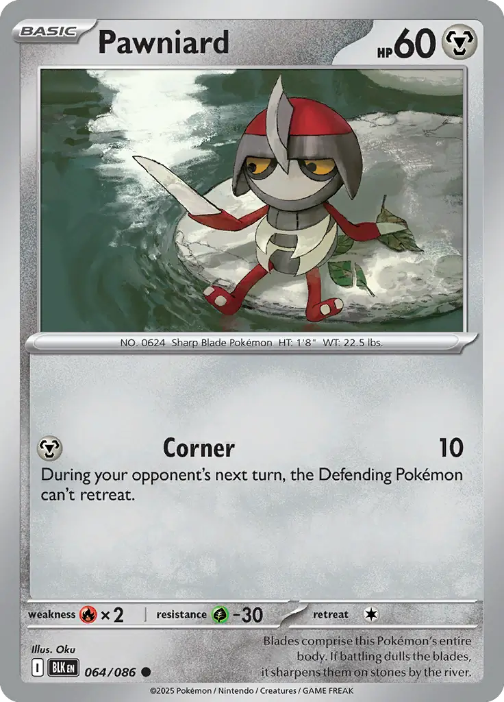 Pawniard Pokemon card from Black Bolt