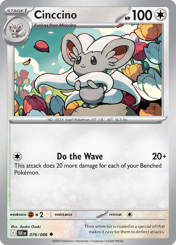 Cinccino Pokemon card from Black Bolt