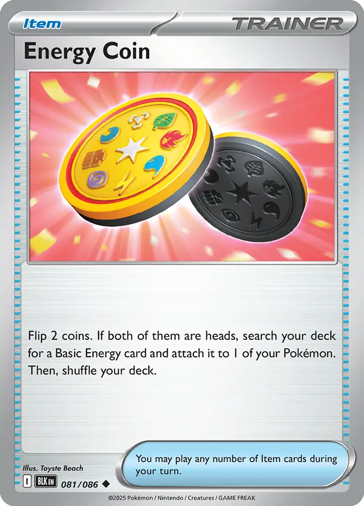 Energy Coin Pokemon card from Black Bolt