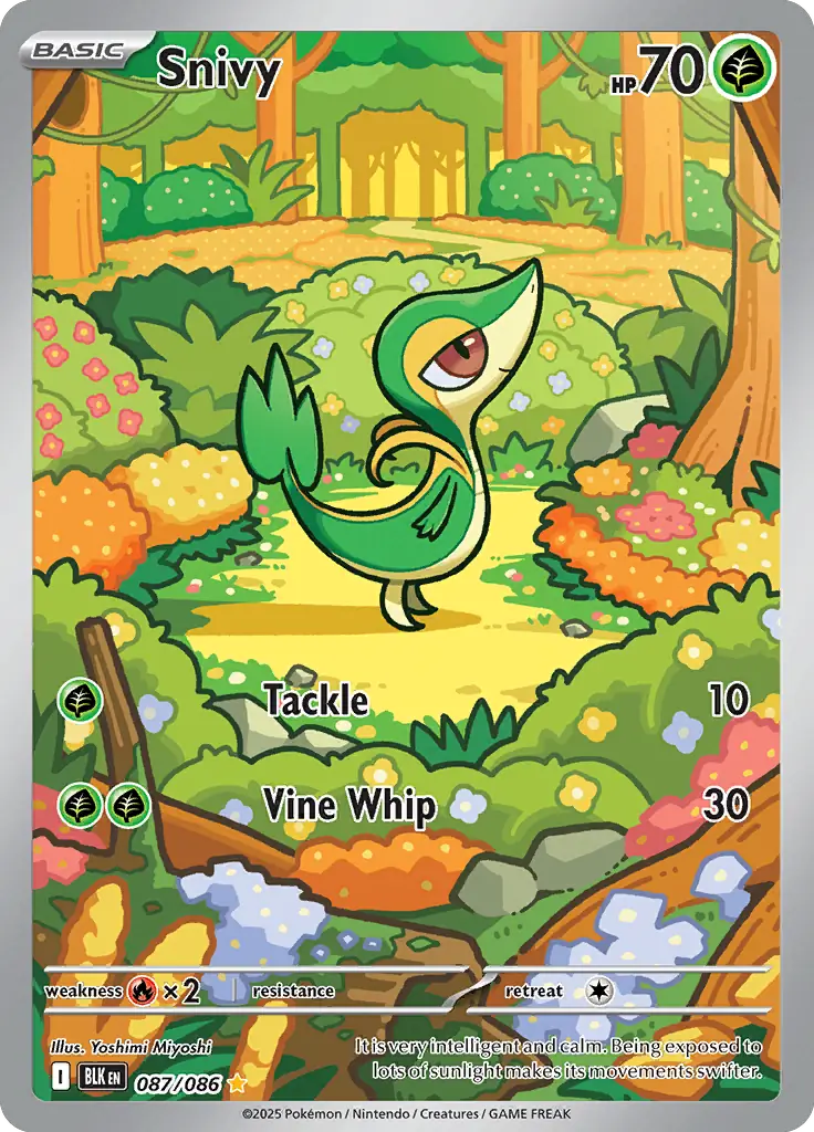 Snivy Pokemon card from Black Bolt