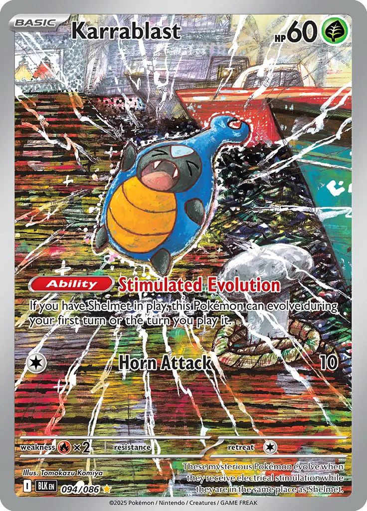 Karrablast Pokemon card from Black Bolt