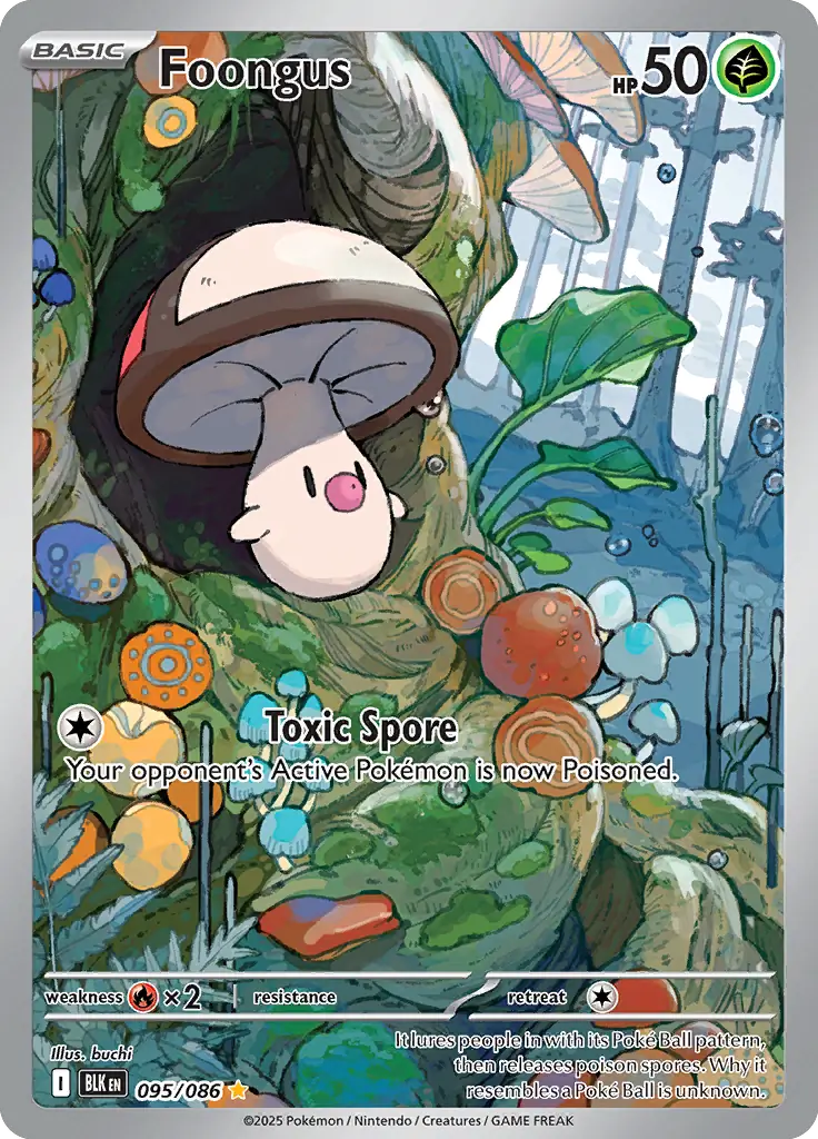 Foongus Pokemon card from Black Bolt