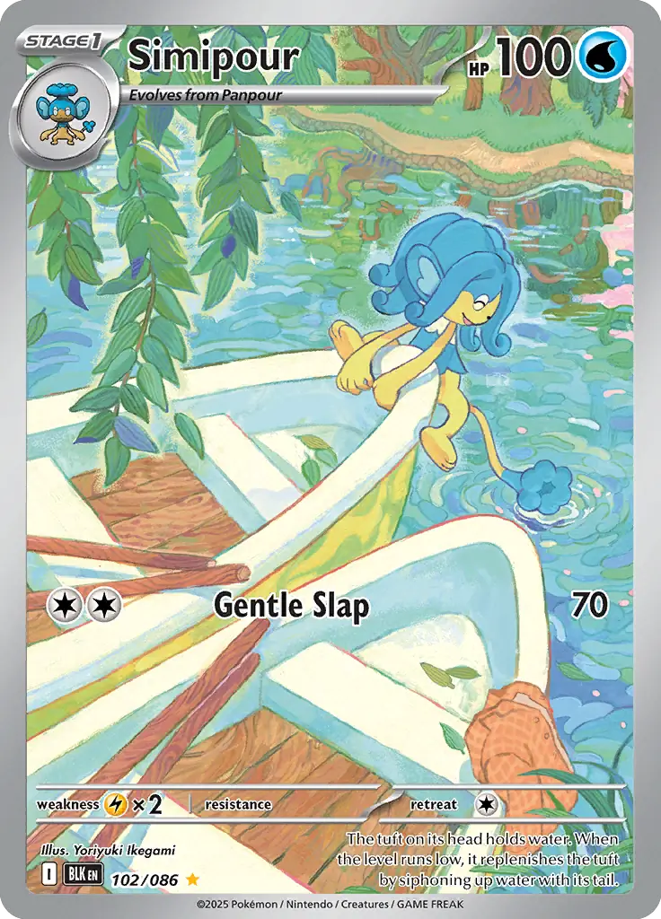 Simipour Pokemon card from Black Bolt