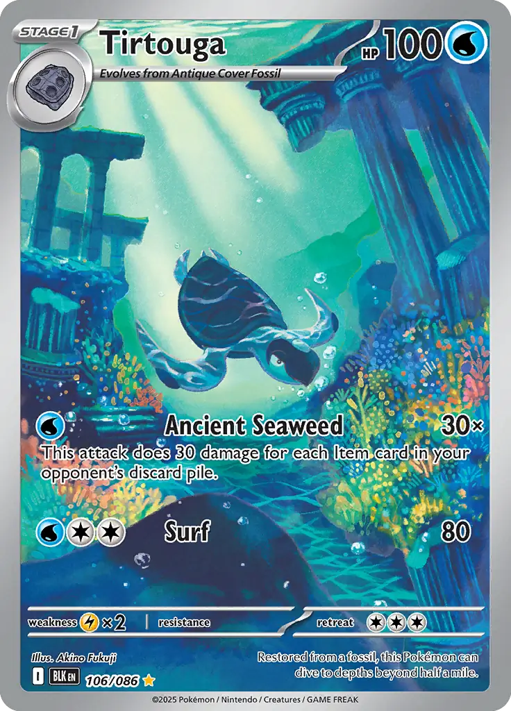 Tirtouga Pokemon card from Black Bolt