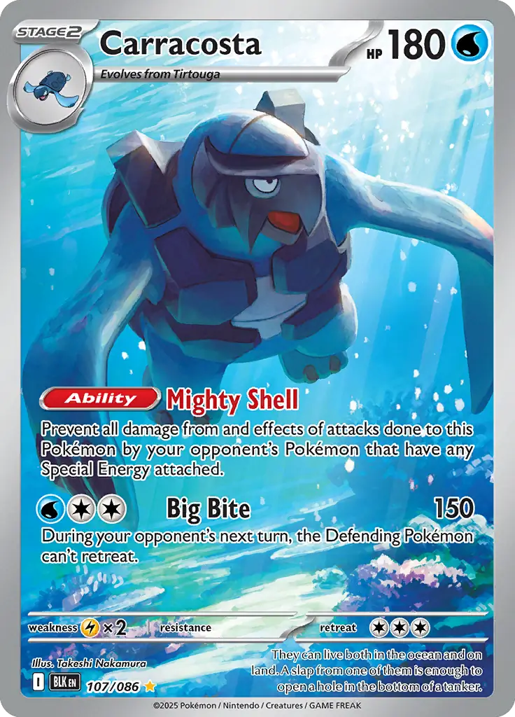 Carracosta Pokemon card from Black Bolt