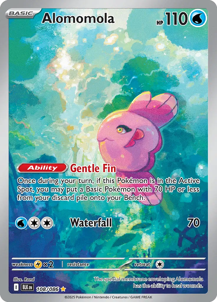 Alomomola Pokemon card from Black Bolt