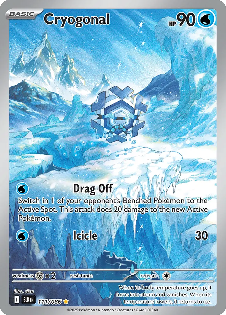 Cryogonal Pokemon card from Black Bolt