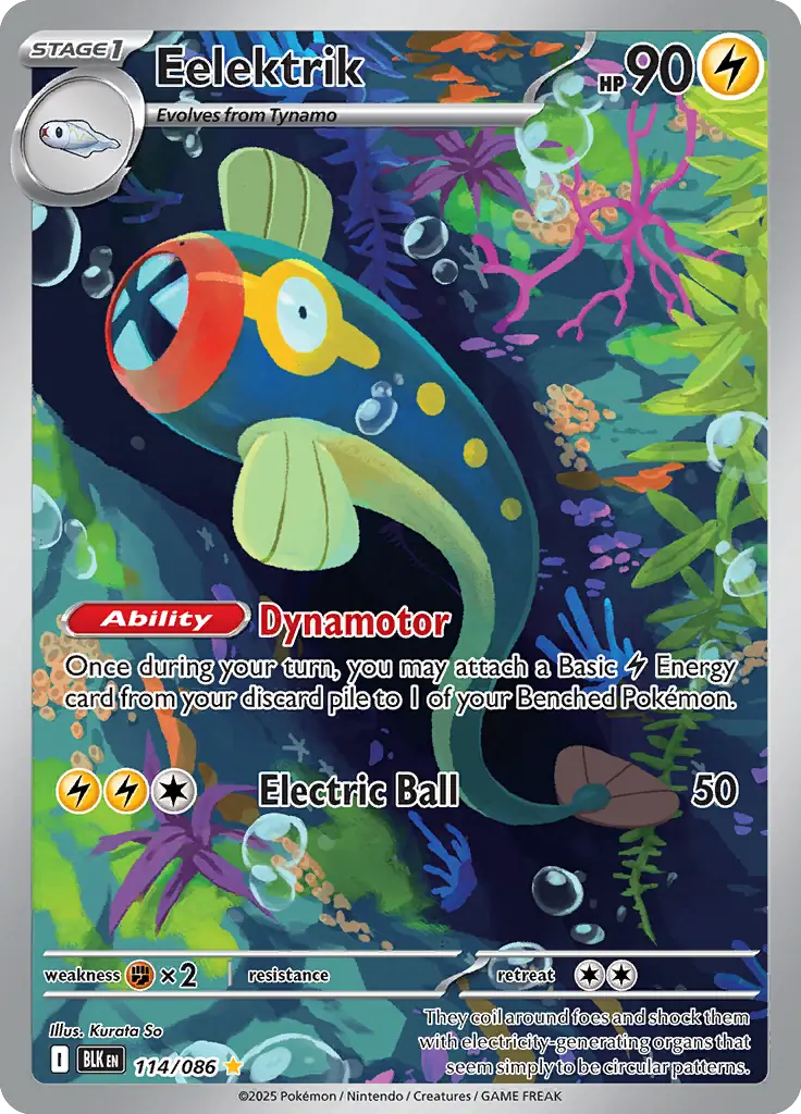 Eelektrik Pokemon card from Black Bolt