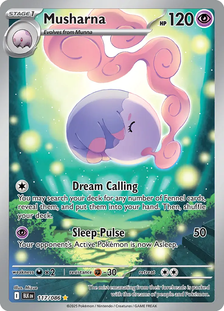 Musharna Pokemon card from Black Bolt