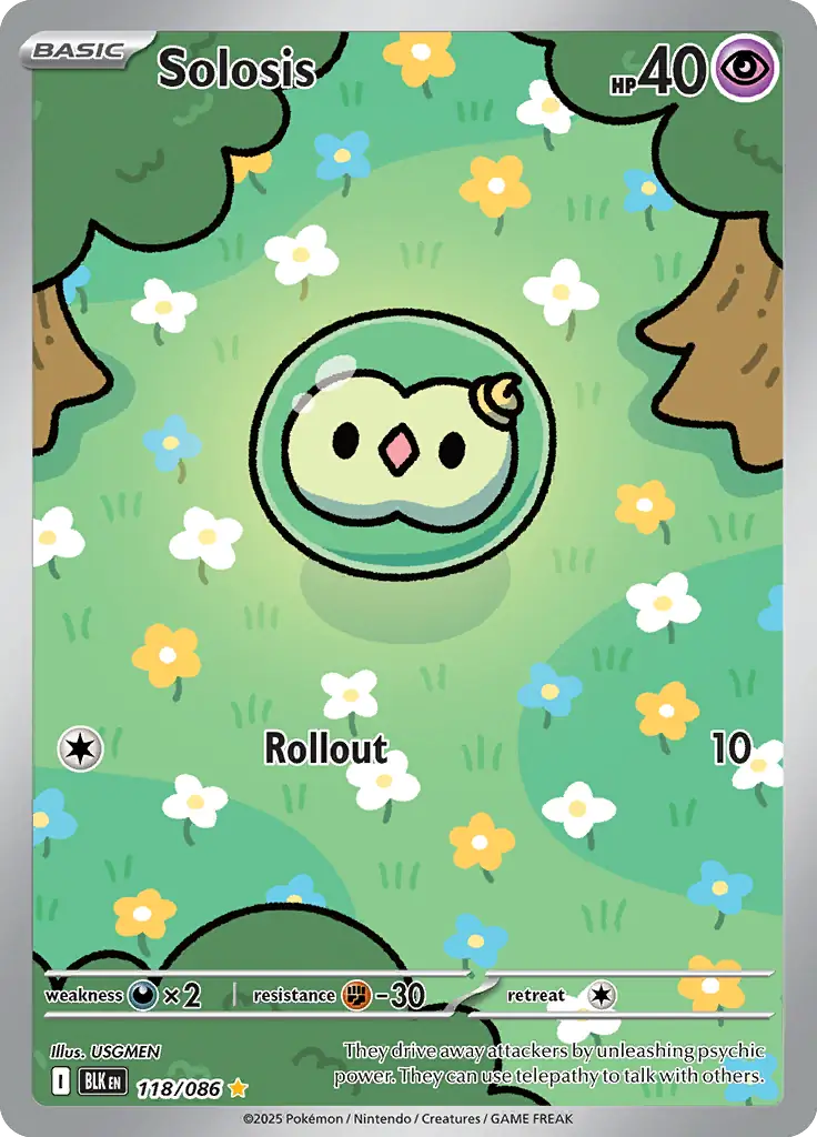 Solosis Pokemon card from Black Bolt