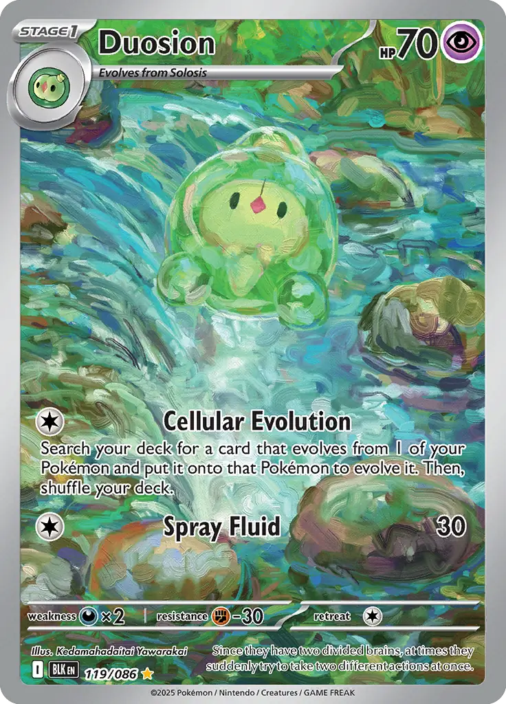 Duosion Pokemon card from Black Bolt