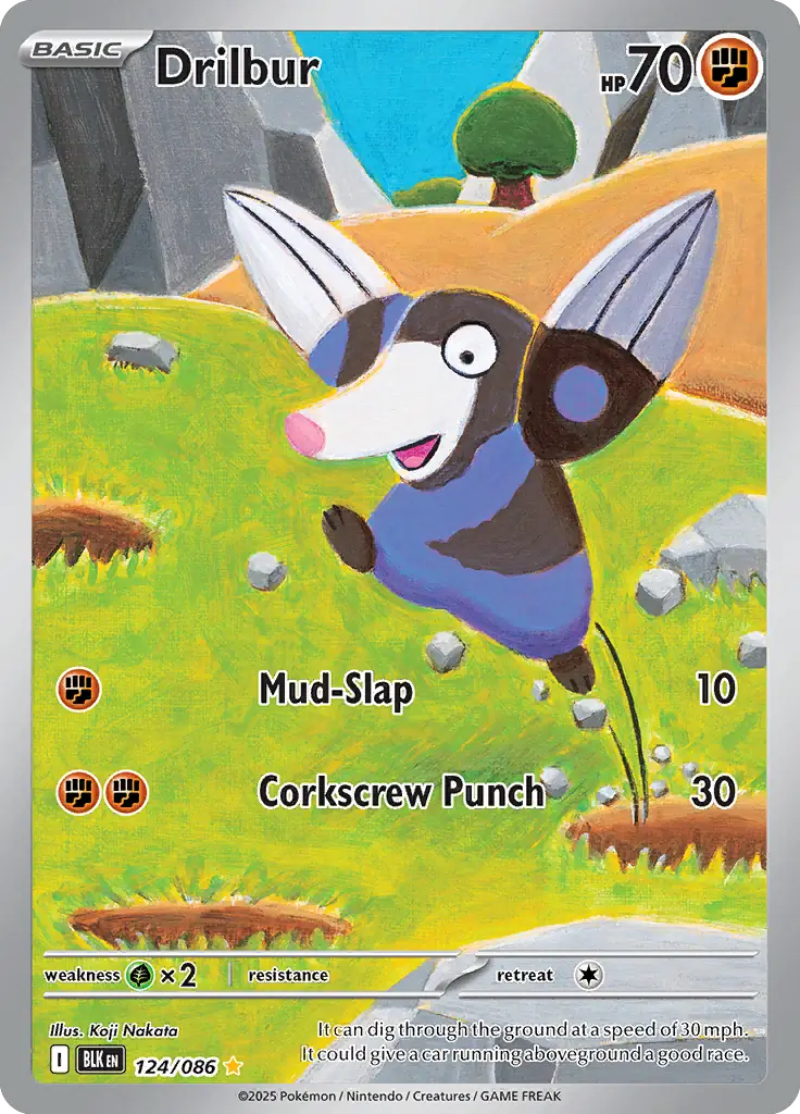Drilbur Pokemon card from Black Bolt
