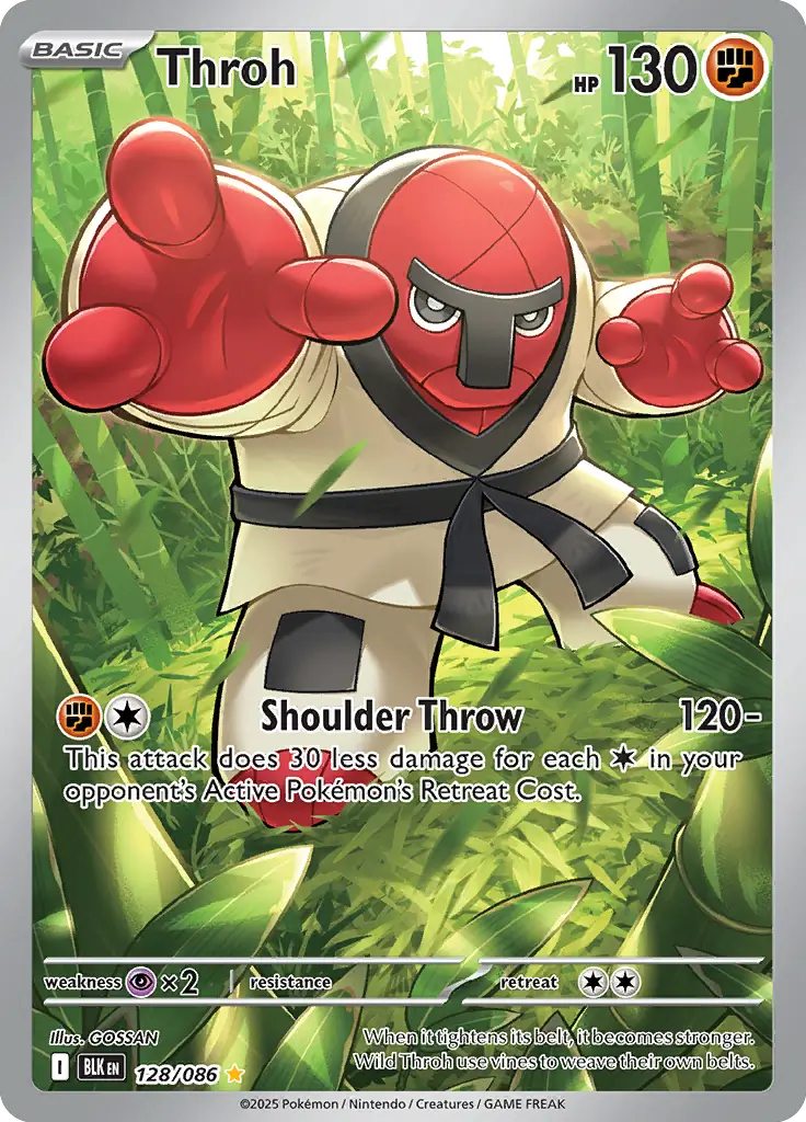 Throh Pokemon card from Black Bolt