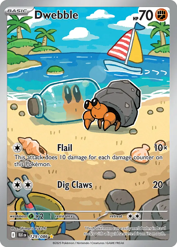 Dwebble Pokemon card from Black Bolt