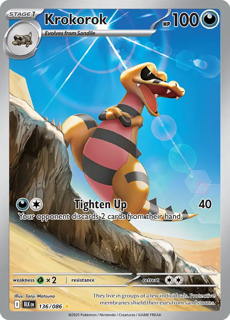 Krokorok Pokemon card from Black Bolt