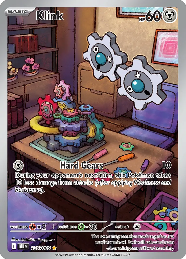 Klink Pokemon card from Black Bolt