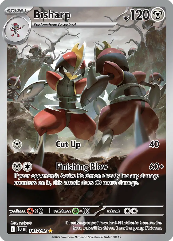 Bisharp Pokemon card from Black Bolt