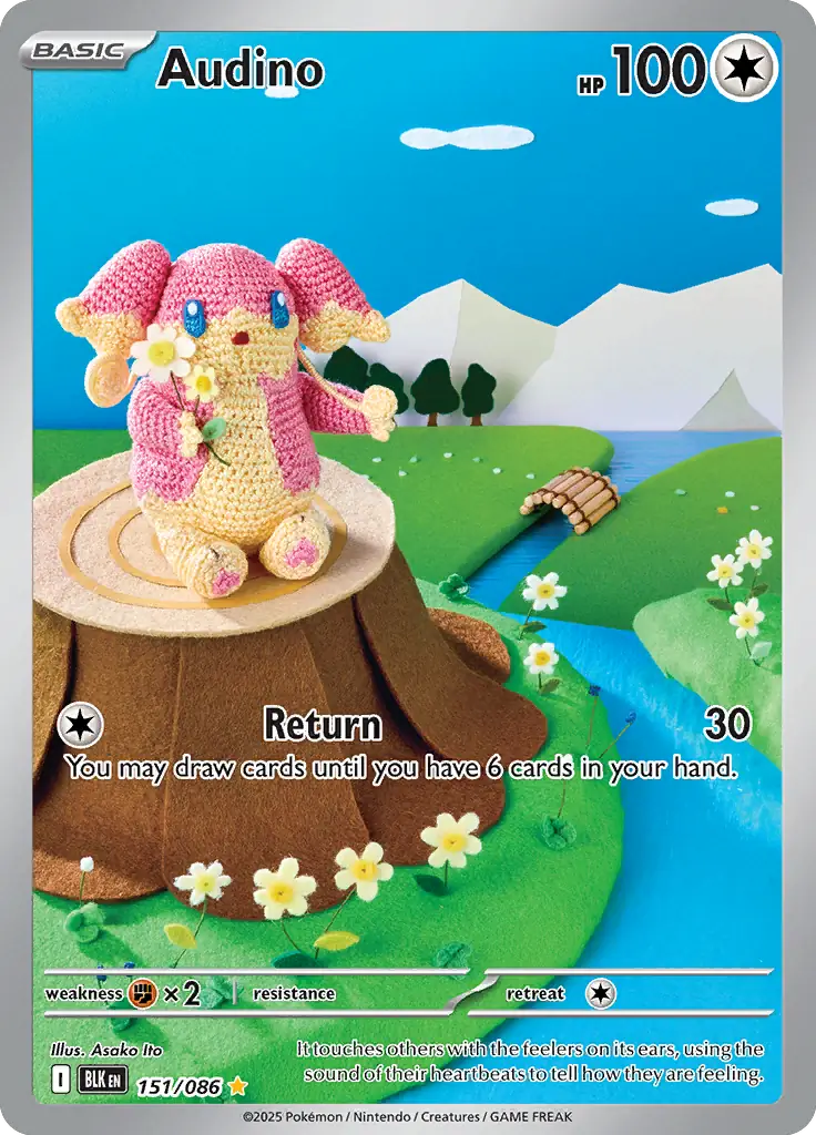 Audino Pokemon card from Black Bolt