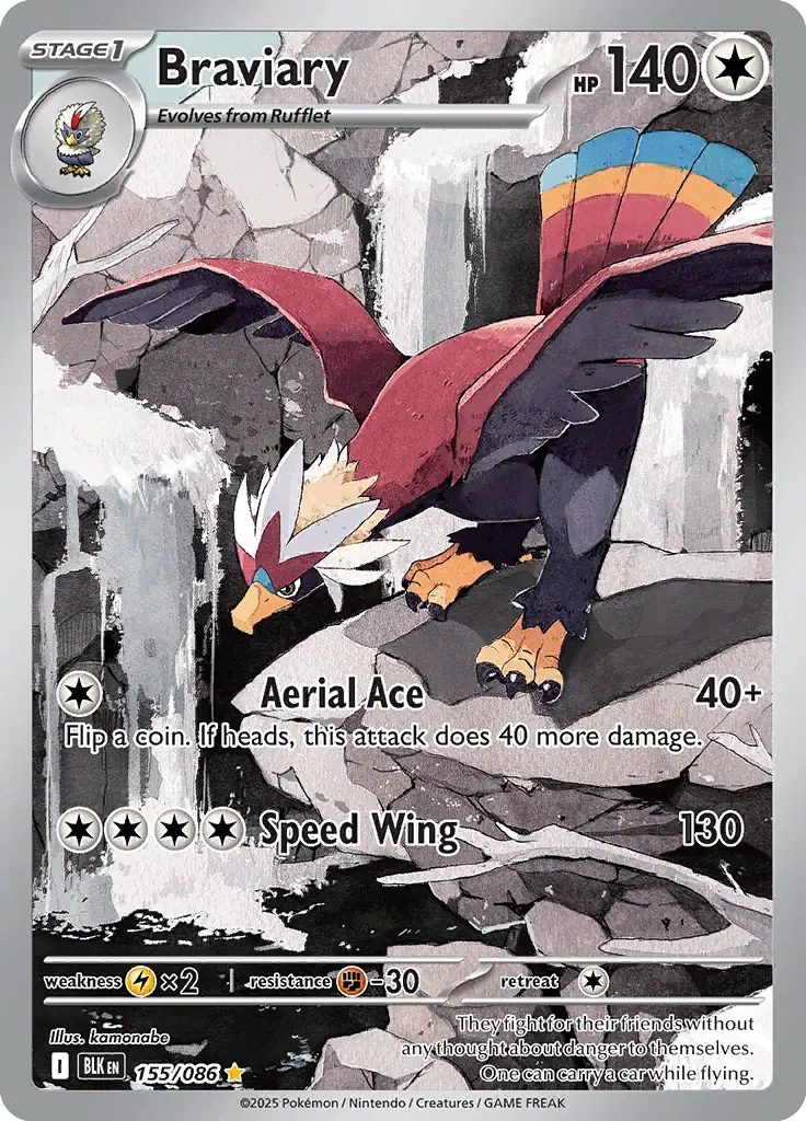 Braviary Pokemon card from Black Bolt