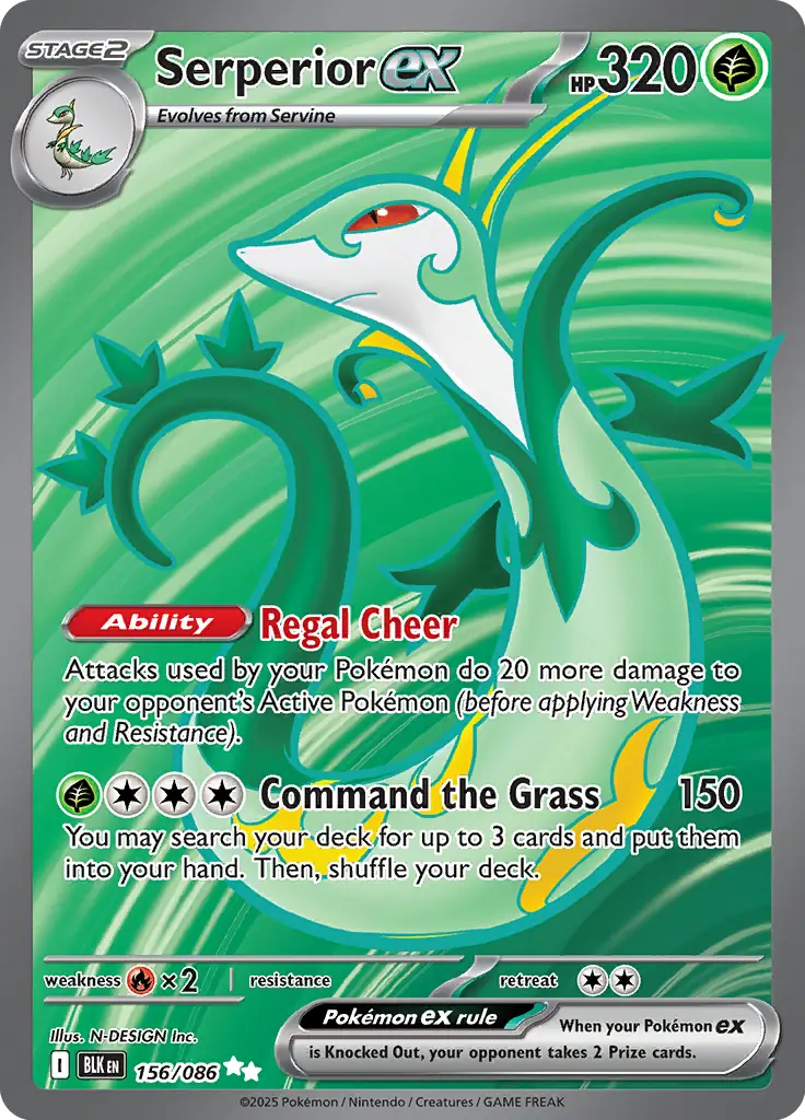 Serperior Pokemon card from Black Bolt