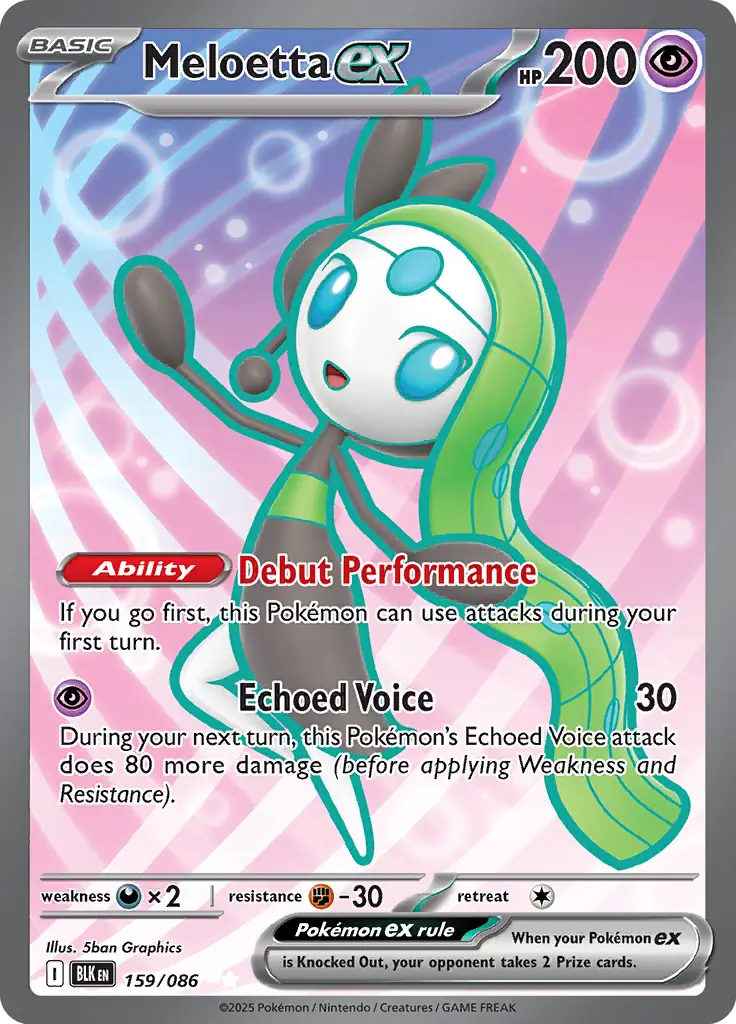 Meloetta Pokemon card from Black Bolt