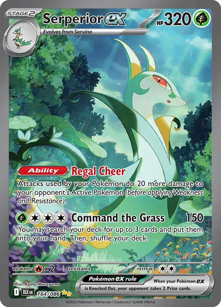 Serperior Pokemon card from Black Bolt