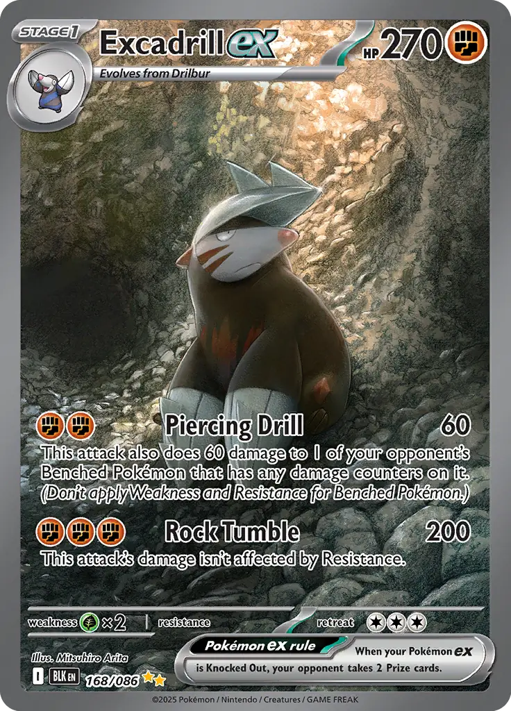 Excadrill Pokemon card from Black Bolt