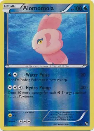 Alomomola Reverse Holo Pokemon card from Black and White