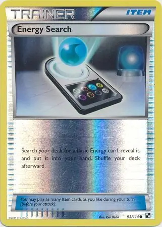 Energy Search Reverse Holo Pokemon card from Black and White