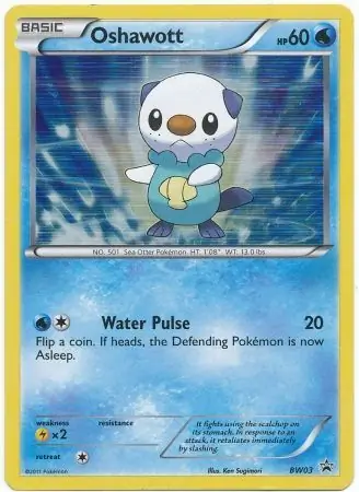 Oshawott Pokemon card from Black and White Promos