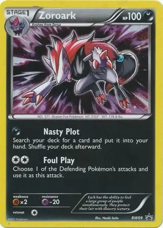 Zoroark Pokemon card from Black and White Promos