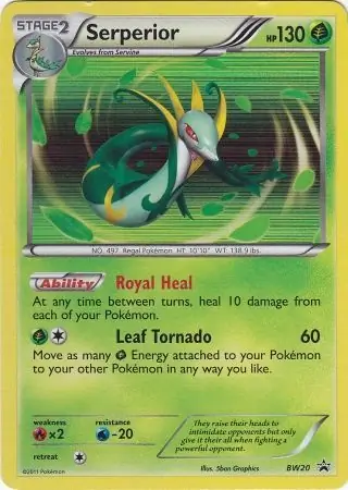 Serperior Pokemon card from Black and White Promos