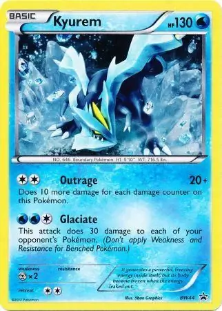 Kyurem Pokemon card from Black and White Promos