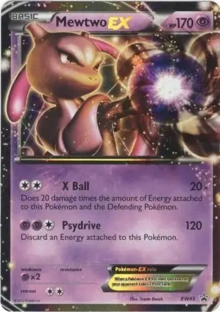 Mewtwo EX Pokemon card from Black and White Promos