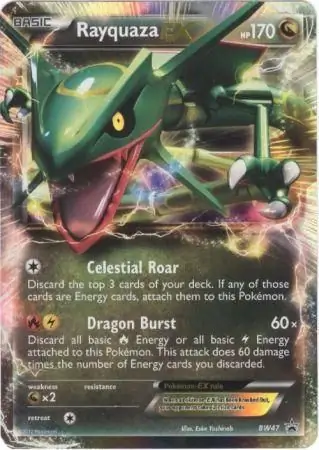 Rayquaza EX Pokemon card from Black and White Promos