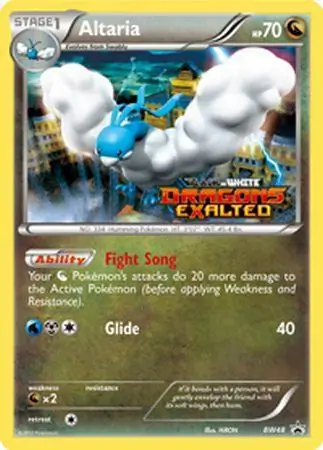 Altaria Staff Prerelease Pokemon card from Black and White Promos