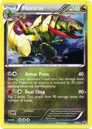 Haxorus Pokemon card from Black and White Promos