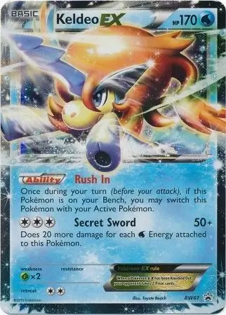 Keldeo EX Pokemon card from Black and White Promos