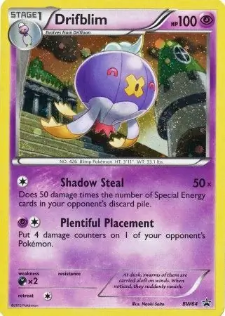 Drifblim Pokemon card from Black and White Promos