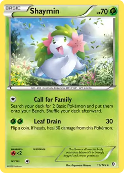 Shaymin Pokemon card from Boundaries Crossed