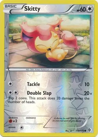 Skitty Reverse Holo Pokemon card from Boundaries Crossed
