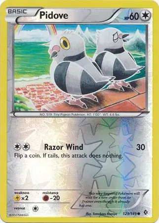 Pidove Reverse Holo Pokemon card from Boundaries Crossed