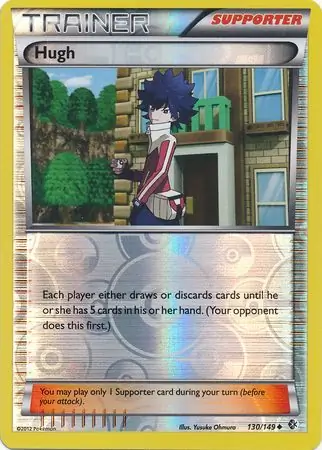 Hugh Reverse Holo Pokemon card from Boundaries Crossed