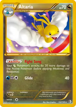 Altaria Secret Pokemon card from Boundaries Crossed