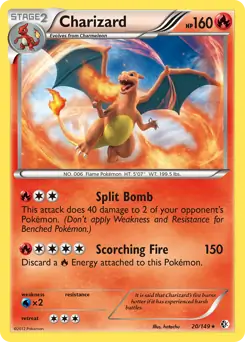 Charizard Holo Pokemon card from Boundaries Crossed
