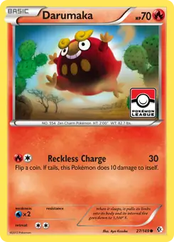 Darumaka Pokemon card from Boundaries Crossed