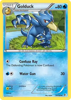 Golduck Pokemon card from Boundaries Crossed