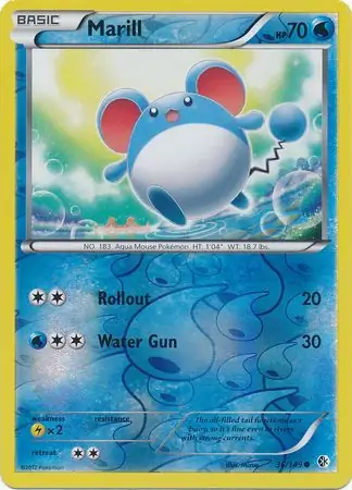 Marill Reverse Holo Pokemon card from Boundaries Crossed