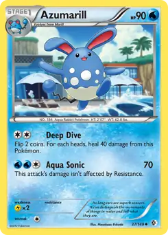 Azumarill Pokemon card from Boundaries Crossed