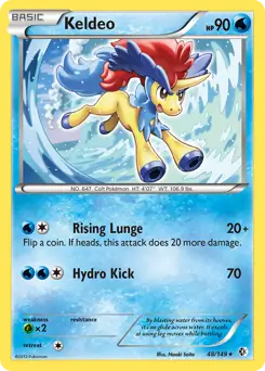 Keldeo Pokemon card from Boundaries Crossed